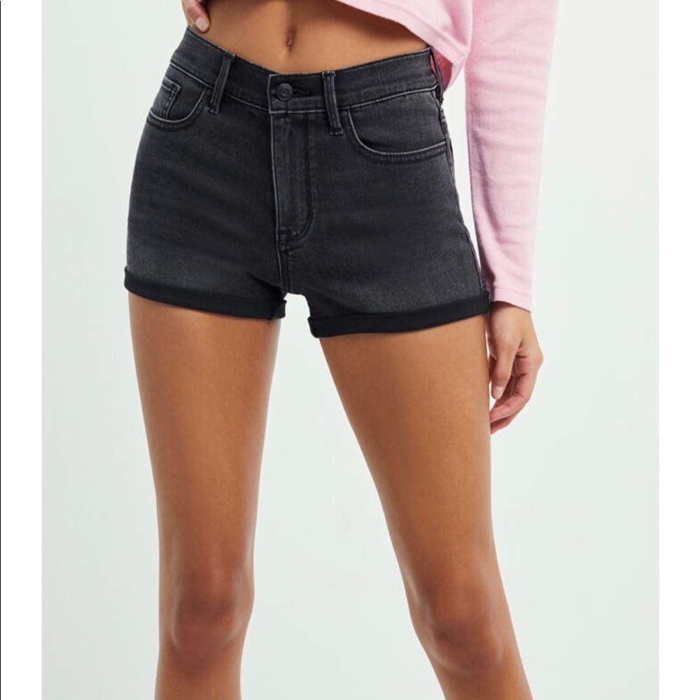 Pacsun Dark Night Denim Shortie Shorts🏁